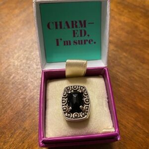 Lori Bonn Sterling Silver Onyx black Gemstone slide charm